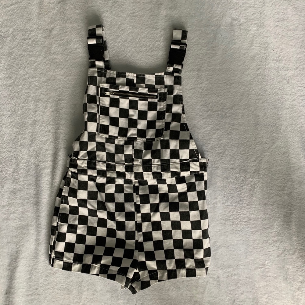 Forever 21 checkered overalls